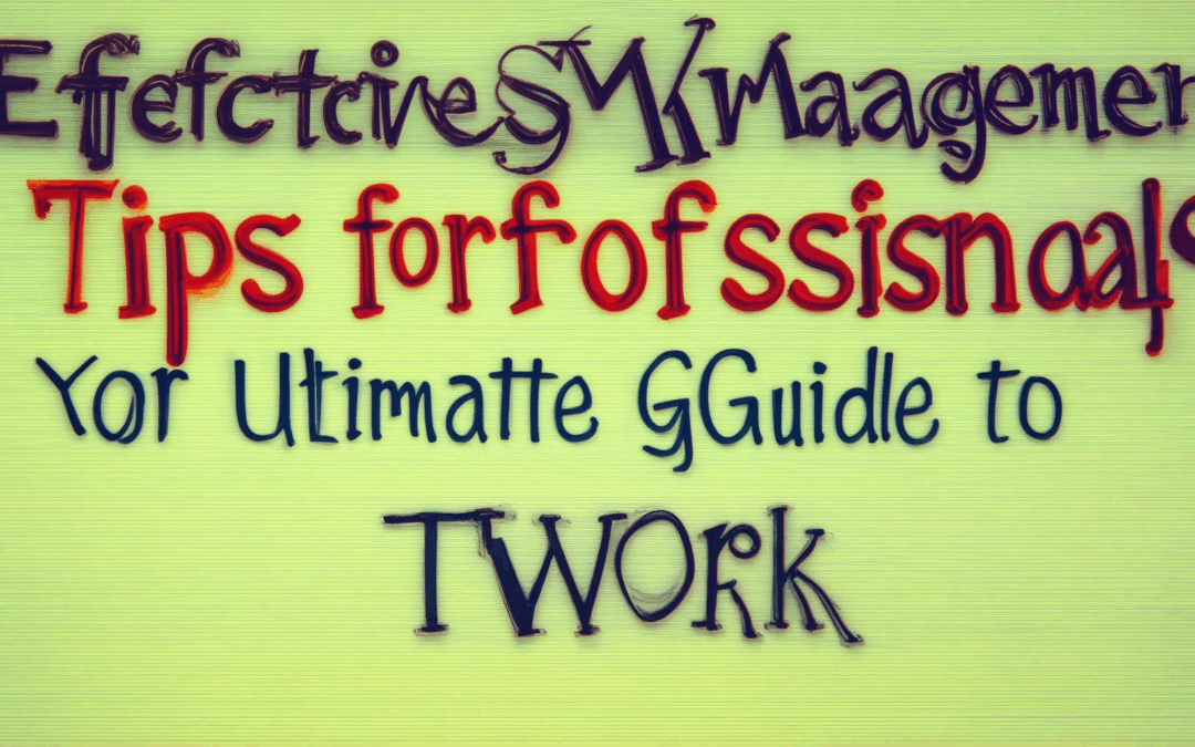 Unveiling Effective Stress Management Tips for Professionals: Your Ultimate Guide to Thriving at Work