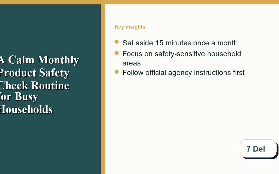 A Calm Monthly Product Safety Check Routine for Busy Households