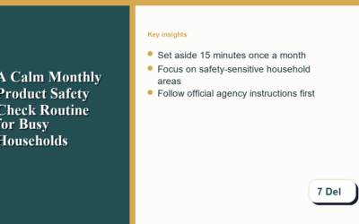 A Calm Monthly Product Safety Check Routine for Busy Households