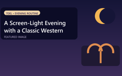 A Screen-Light Evening Routine with a Classic Western Audiobook