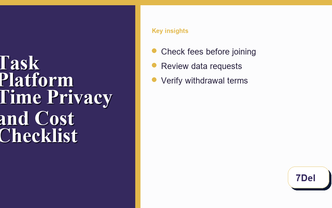 Before You Try a Task-Based Earning Platform: Time, Privacy, and Cost Checklist